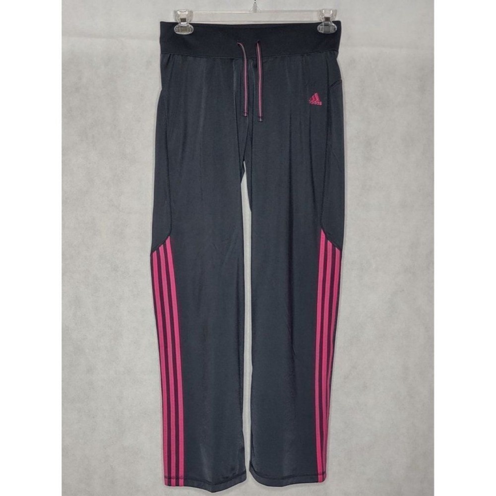 Adidas Black and Pink 3 Stripe Capri Pants Size Medium NWT